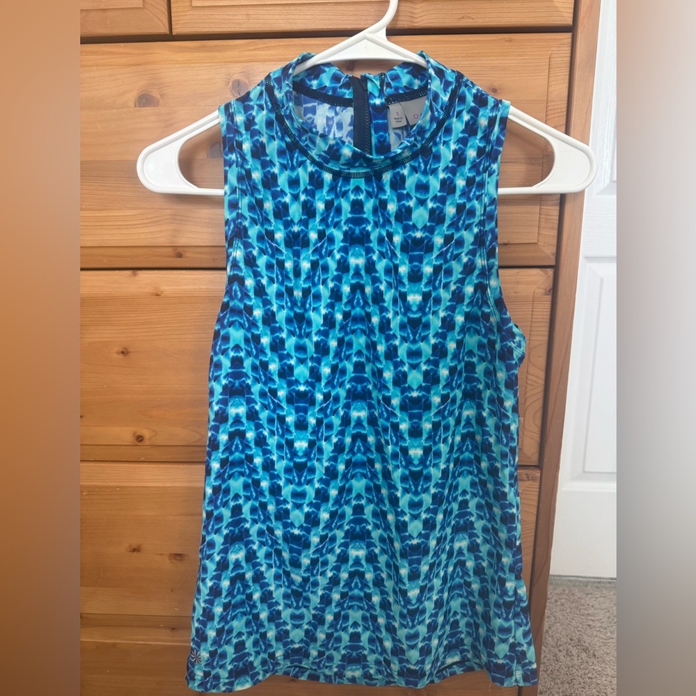 Athleta Vibrant Blue Swim Wear Size Small, bottoms, top, rash guard - Picture 8 of 10
